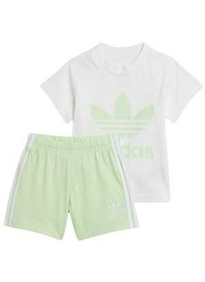 Completo Adidas Trefoil Set Bianco E Verde IR6871