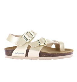 Sandalo Grunland Infrapollice Doppia Fibbia Luce Platino Oro 1895 40 LUCE PLATINO