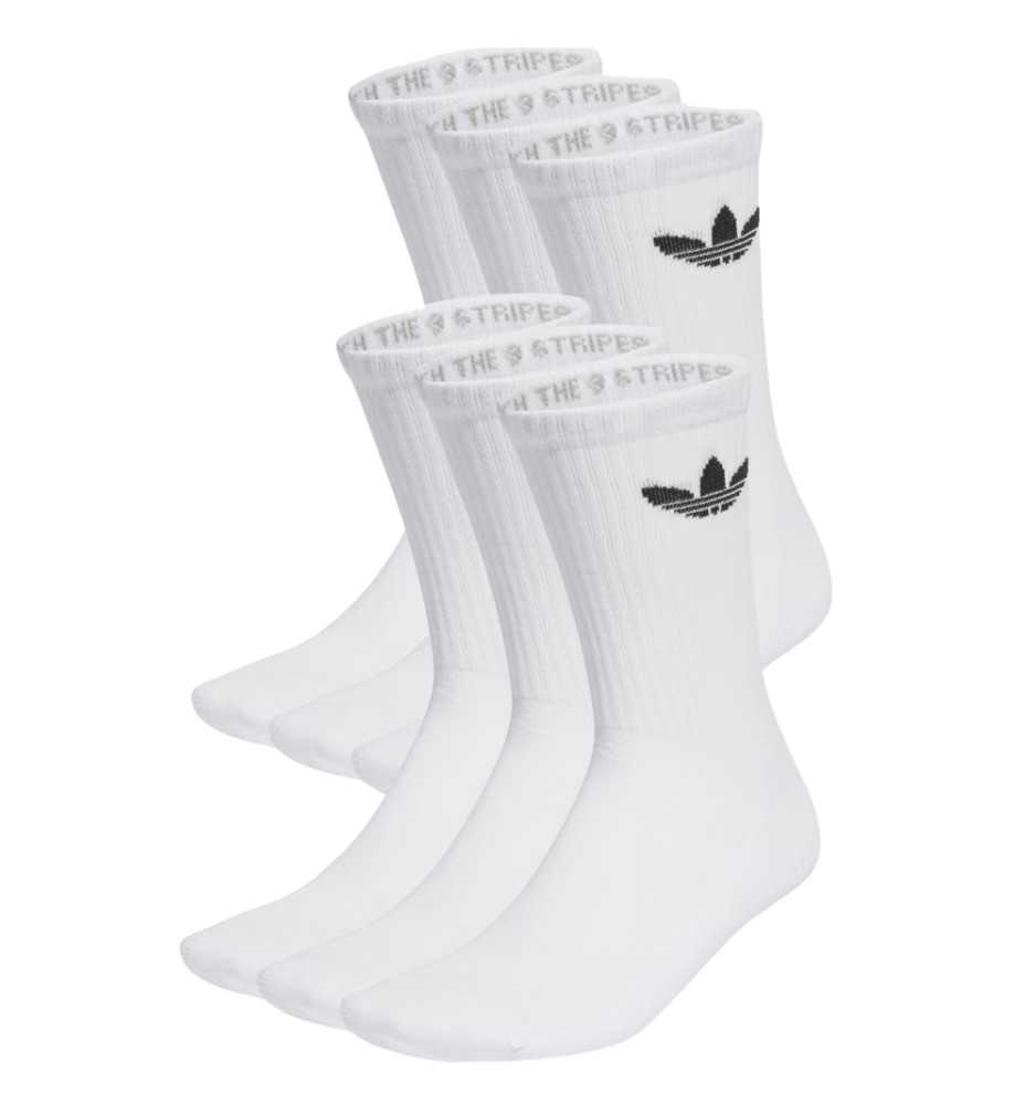 Calzini Adidas Trefoil Cushion Crew 6Paia Bianco IJ5619