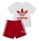Completo Adidas Adicolor Set Infant Rosso Scarlatto E Bianco IB8639