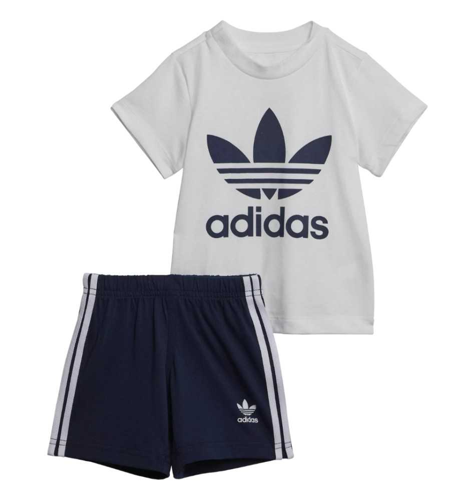 Completo Adidas Adicolor Set Infant Blu Indigo E Bianco IB8638
