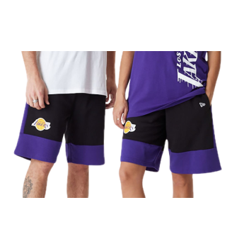 Pantaloncini New Era Nba Colour Block Los Angeles Lakers Viola E Nero | New Era | 