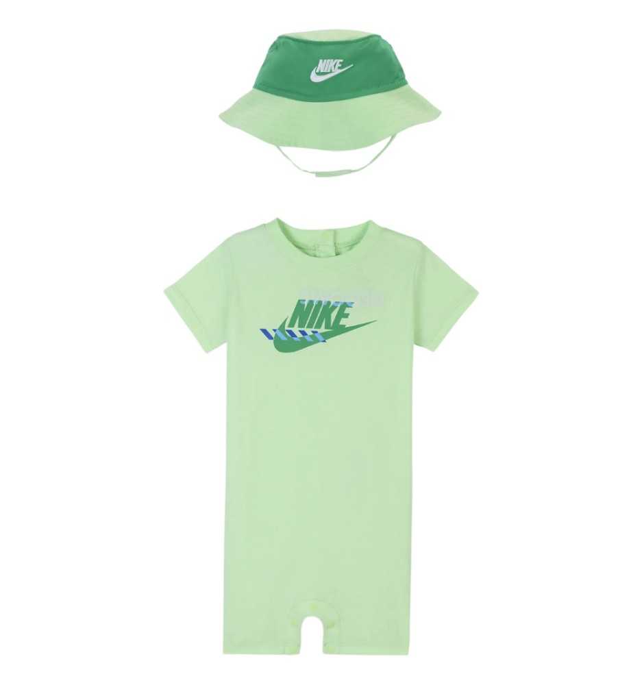 Completo Nike Sportswear Pe Romper Bucket Set Verde 66M046-E2E
