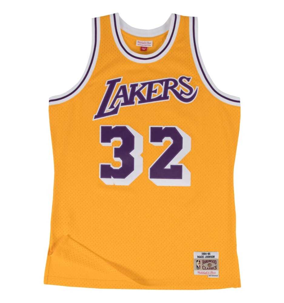 Canotta Mitchell & Ness Magic Jackson 32 Swingman Los Angeles Lakers Giallo SMJYGS18175-LALLTGD8