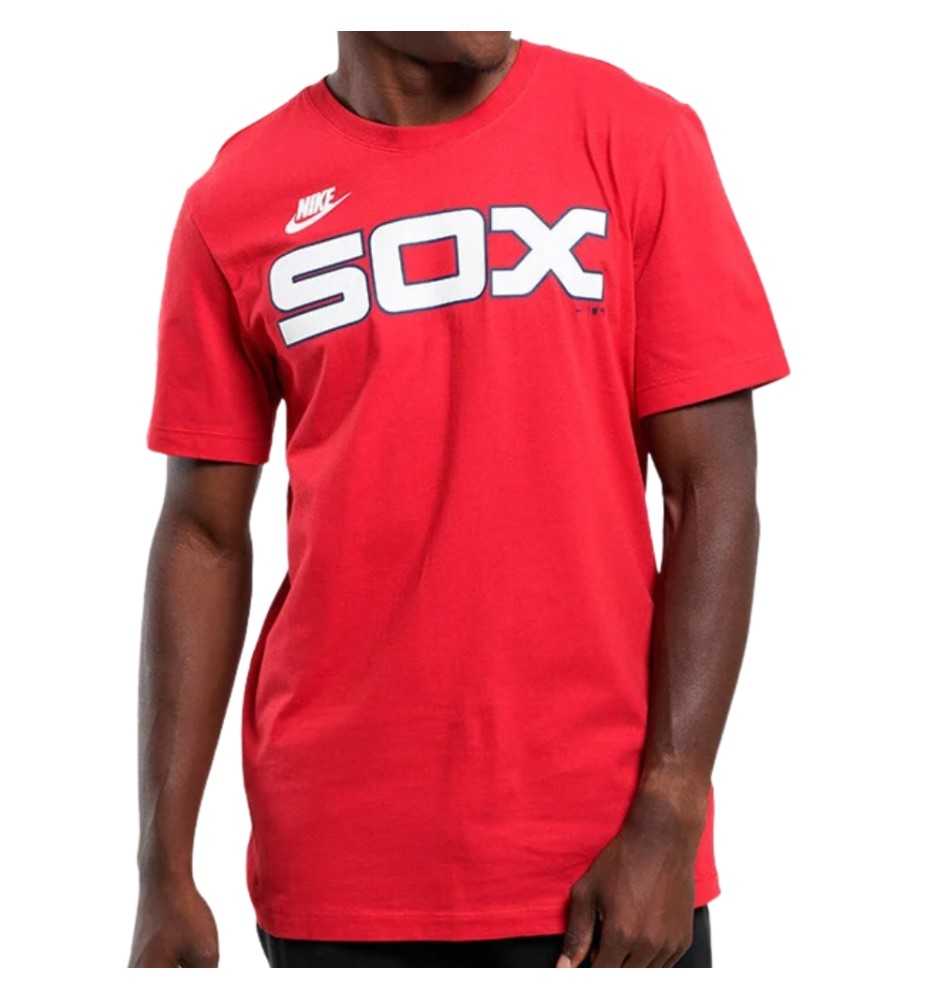 Maglietta Nike Cooperstown Wordmark Chicago White Sox Sport Rosso N199-62Q-CWS-OB5