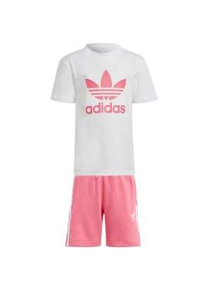 Completo Adidas Adicolor Set Bianco E Rosa IR6932