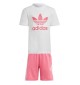 Completo Adidas Adicolor Set Bianco E Rosa IR6932
