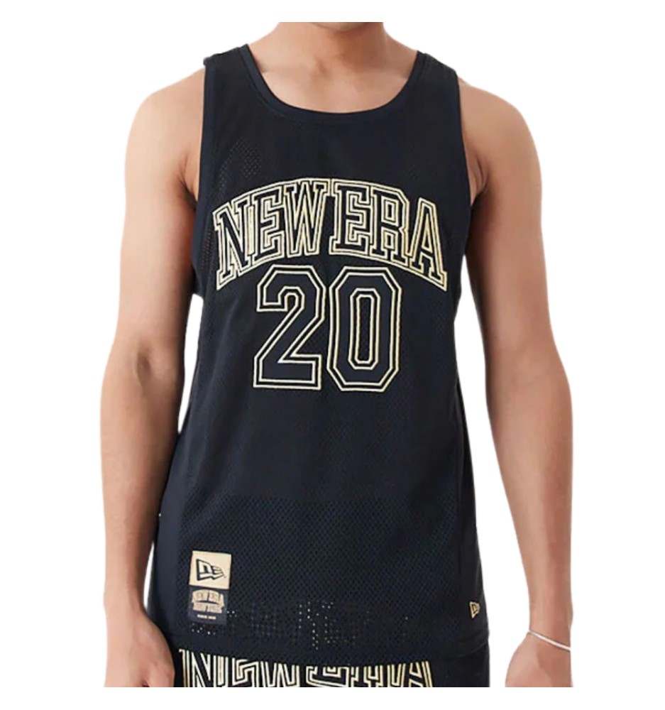 Canotta New Era Mesh Nero Ed Oro 60435371