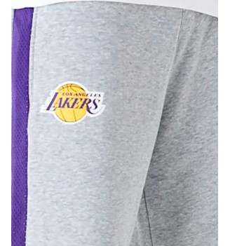 Pantaloncini New Era Nba Mesh Panel Oversize Los Angeles Lakers Grigio E Viola | New Era | 