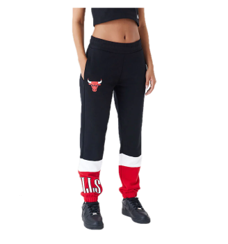 Pantaloni New Era Nba Colour Block Chicago Bulls Nero Bianco E Rosso | New Era | 