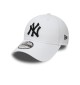Cappello New Era 9Forty Leag Basic New York Yankees Essential Uk Bianco 10745455