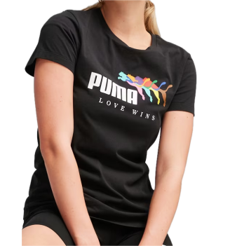 Maglietta Puma Ess+ Love Wins Pride Nero | Puma | 