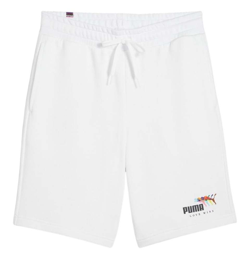 Pantaloncini Puma Ess+ Love Wins Pride 23Cm U Bianco 680002-02