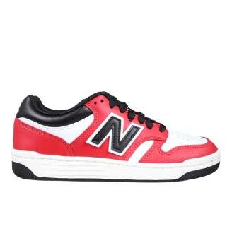 Scarpe New Balance 480 Team Kids Bianco Nero E Rosso GSB480TT