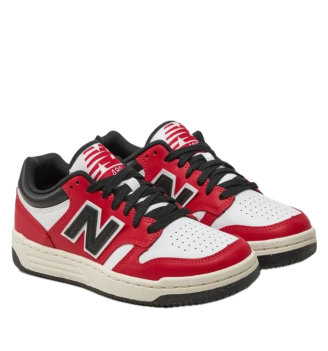 Scarpe New Balance 480 Team Kids Bianco Nero E Rosso | New Balance | 