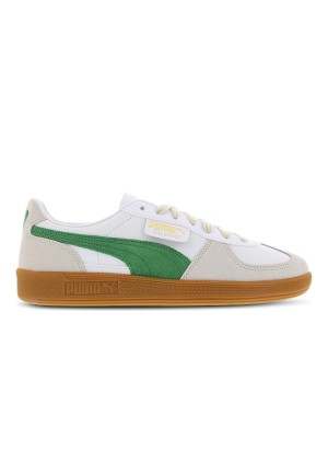 Scarpe Puma Palermo In Pelle Unisex Bianco E Verde 396464-07