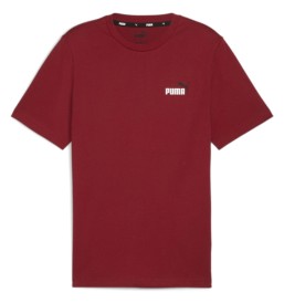 Maglietta Puma Essentials 2 Colour Small Logo Tee Rosso Bordeaux 674470-12