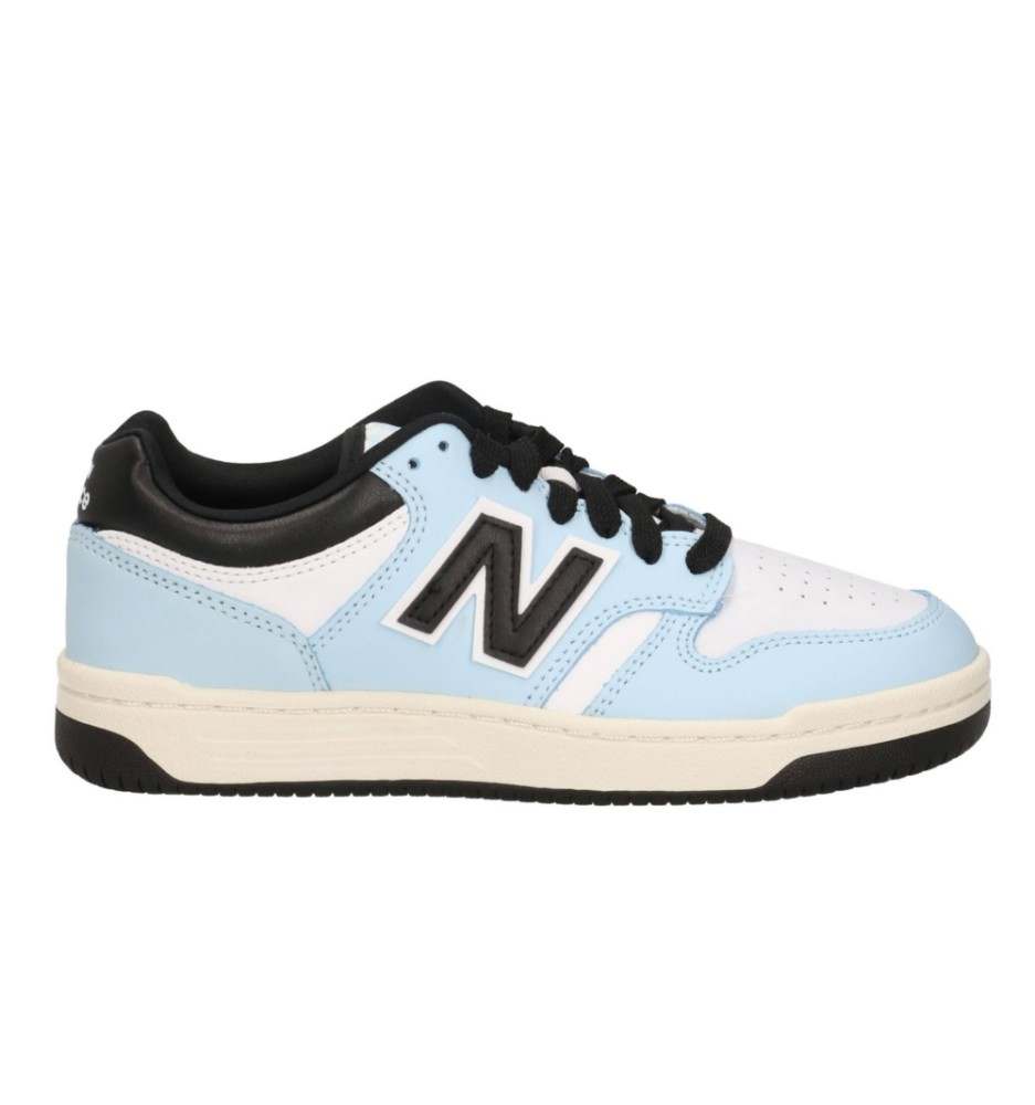 Scarpe New Balance 480 Bright Kids Bianco E Celeste