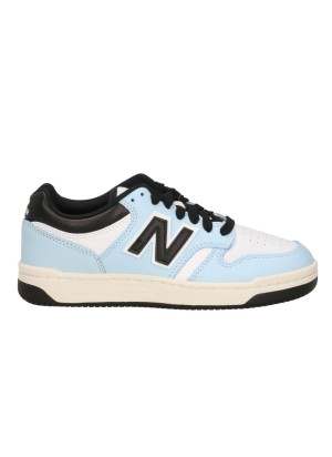Scarpe New Balance 480 Bright Kids Bianco E Celeste