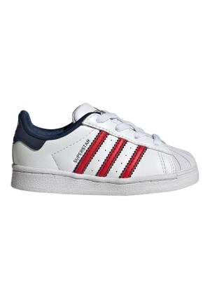 Scarpe Adidas Superstar I A/I 2023 IG0260 Bianco Blu E Rosso