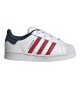 Scarpe Adidas Superstar I A/I 2023 IG0260 Bianco Blu E Rosso