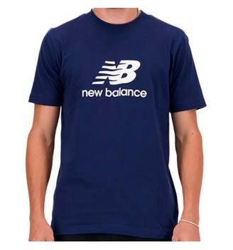 T-Shirt New Balance Sport Essentials Stacked Logo Blu Navy MT41502 NNY 428