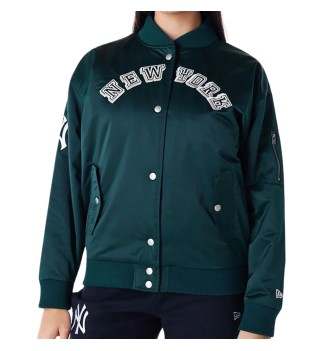 Giacca New Era Mlb Bomber New York Yankees Womens Verde Scuro 60564952