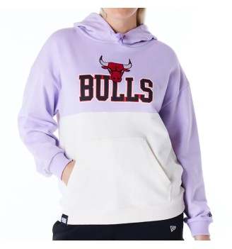 Felpa New Era Con Cappuccio Nba Oversize Chicago Bulls Lilla 60564982