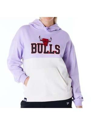Felpa New Era Con Cappuccio Nba Oversize Chicago Bulls Lilla 60564982