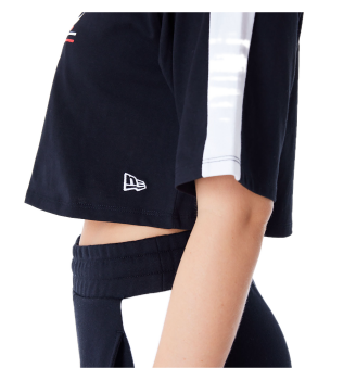 T-Shirt New Era Colour Block Crop Nba Chicago Bulls Nero | New Era | 