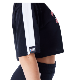 T-Shirt New Era Colour Block Crop Nba Chicago Bulls Nero | New Era | 