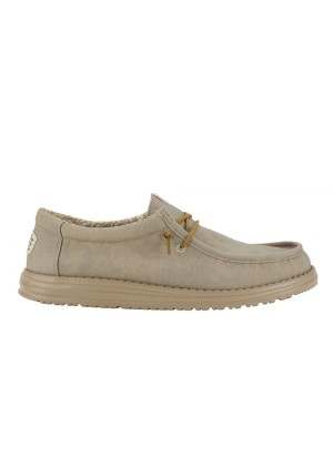 Scarpe Hey Dude Wally Waxed Canvas 007 Grigio Chiaro HD.41873 007