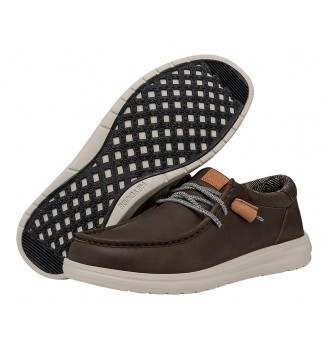 Scarpe Hey Dude Wally Grip Craft Leather 030 Marrone E Grigio | Hey Dude | 