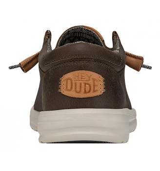 Scarpe Hey Dude Wally Grip Craft Leather 030 Marrone E Grigio | Hey Dude | 