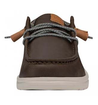 Scarpe Hey Dude Wally Grip Craft Leather 030 Marrone E Grigio | Hey Dude | 