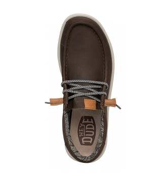 Scarpe Hey Dude Wally Grip Craft Leather 030 Marrone E Grigio | Hey Dude | 