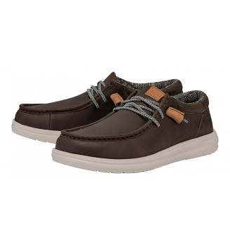 Scarpe Hey Dude Wally Grip Craft Leather 030 Marrone E Grigio | Hey Dude | 