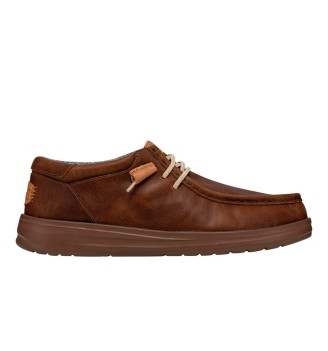 Scarpe Hey Dude Wally Grip Craft Leather 255 Marrone HD.40175 255