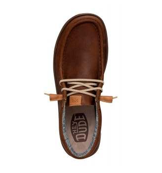 Scarpe Hey Dude Wally Grip Craft Leather 255 Marrone | Hey Dude | 