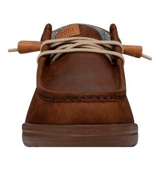 Scarpe Hey Dude Wally Grip Craft Leather 255 Marrone | Hey Dude | 