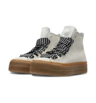 Scarpe Converse Chuck Taylor All Star Platform Lift High Top Suede Vintage Bianco E Celeste | Converse | 