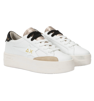 Scarpe Sun68 Big Katy Leather Pelle Bianco E Oro | Sun68 | 