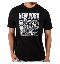 T-Shirt New Era Mlb New York Yankees Graphic Distressed Nero 60578589