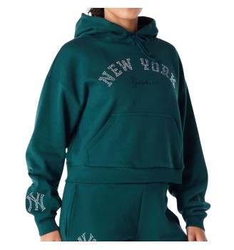 Felpa New Era Con Cappuccio Mlb New York Yankees Diamante Verde Scuro 60564947