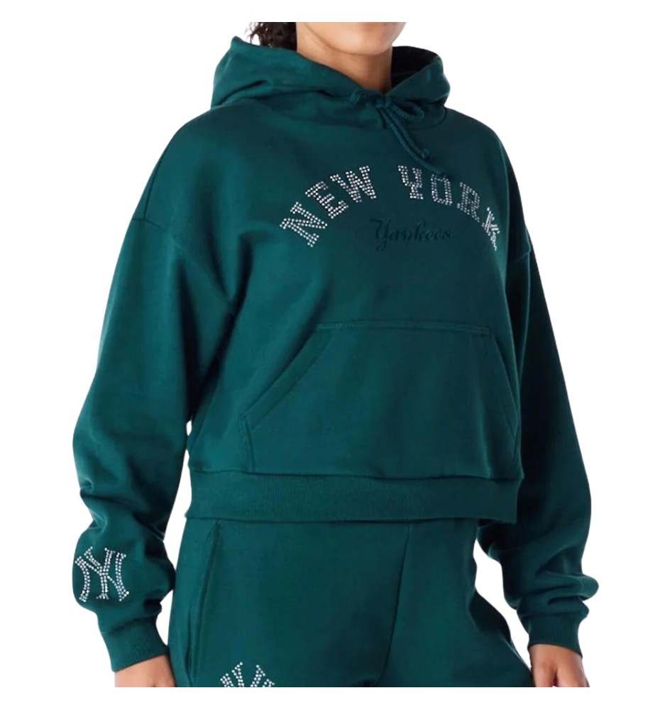 Felpa New Era Con Cappuccio Mlb New York Yankees Diamante Verde Scuro 60564947