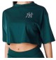 T-Shirt New Era Crop Mlb New York Yankees Diamante Verde Scuro 60564949