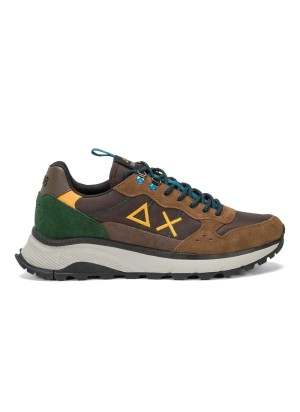 Scarpe Sun68 Fire And Camping Marrone E Verde Z44128 08