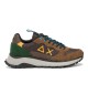 Scarpe Sun68 Fire And Camping Marrone E Verde Z44128 08