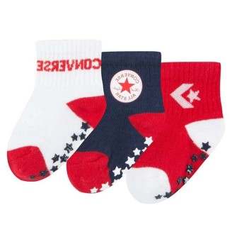 Calzini Converse Star Gripped Rosso Bianco E Blu Navy NC0011 R4U