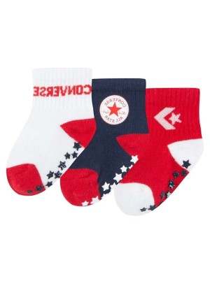 Calzini Converse Star Gripped Rosso Bianco E Blu Navy NC0011 R4U